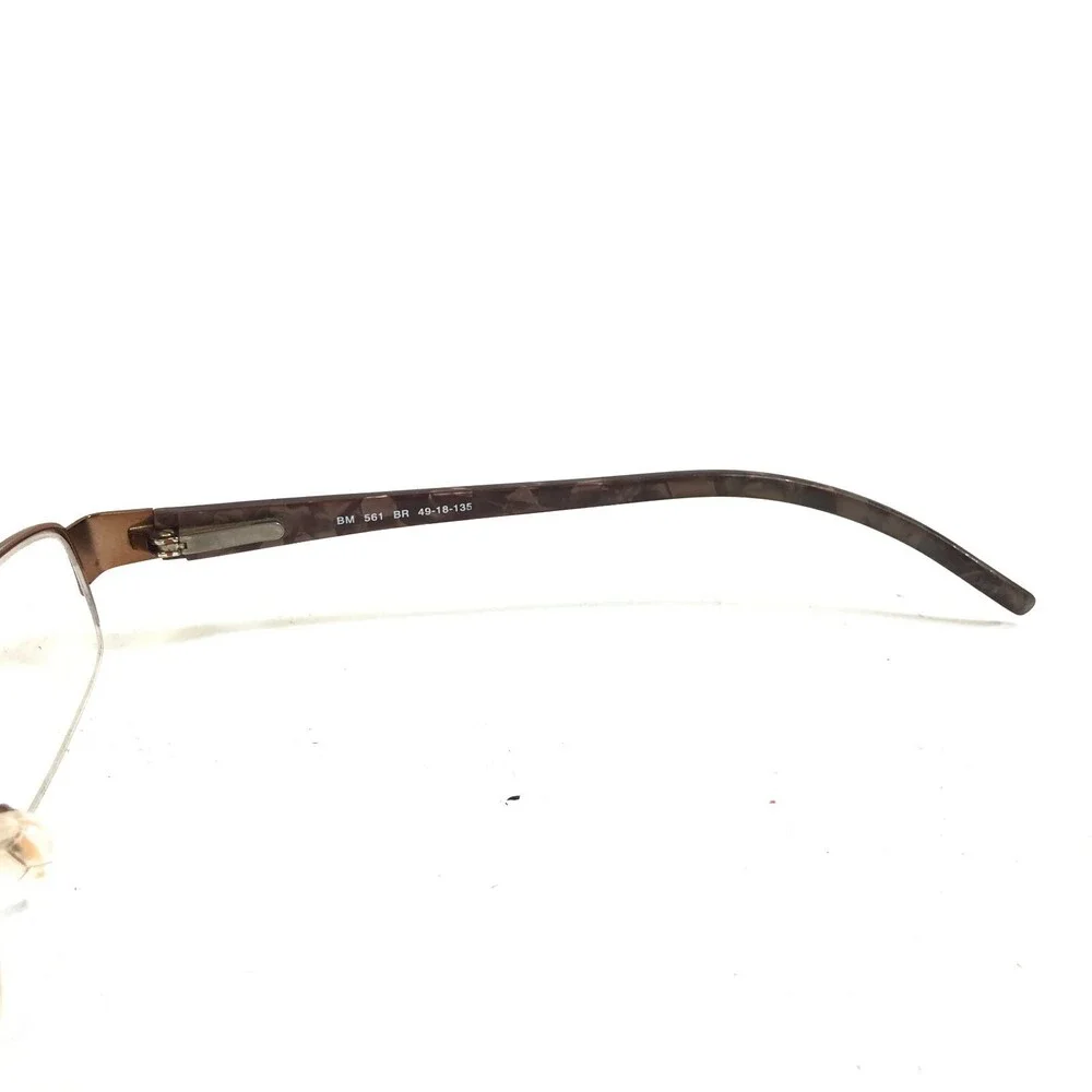 Blue Moon BM 561 BR Eyeglasses Sunglasses Frames Brown Rectangular Half Rim 135